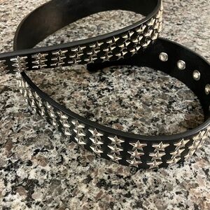Hot Topic Black Belt with Silver Star Studs